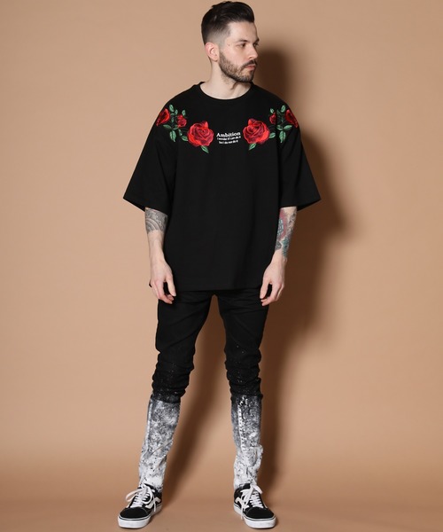 JACKROSE（ジャックローズ）の「JE-Shoulder Rose 半袖Tシャツ（Tシャツ/カットソー・メンズ・ホワイト/ブラック/ホワイト系その他2/ブラック系その他2・M/L）」の18枚目の写真