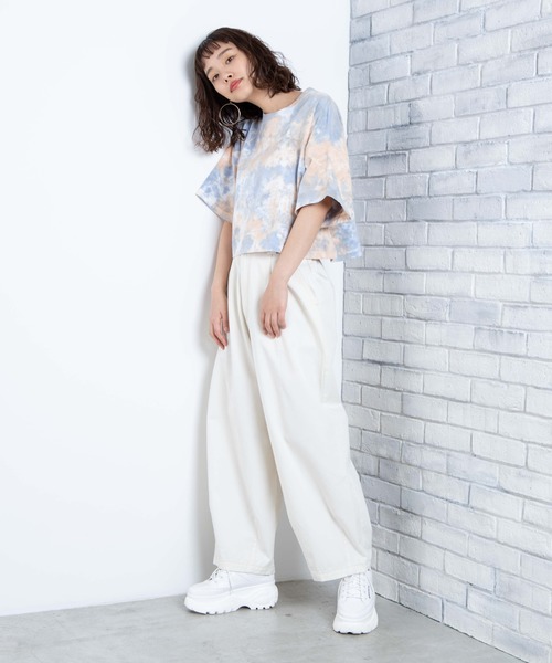 WEGO（ウィゴー）の「WEGO/チノカーブワイドパンツ（チノパンツ・レディース・ホワイト/ベージュ・FREE）」の9枚目の写真