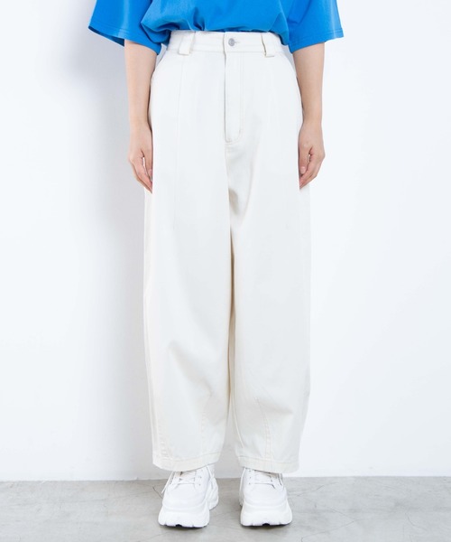 WEGO（ウィゴー）の「WEGO/チノカーブワイドパンツ（チノパンツ・レディース・ホワイト/ベージュ・FREE）」の13枚目の写真