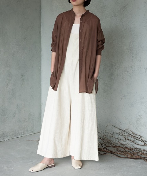 Aunt Marie's（アントマリーズ）の「シアーポプリンバックスリットシャツ / AUNT MARIE'S（シャツ/ブラウス・レディース・パープル/ブラウン/アイボリー/グレイッシュベージュ/ブラック/チャコールグレー/ベージュ・FREE）」の11枚目の写真