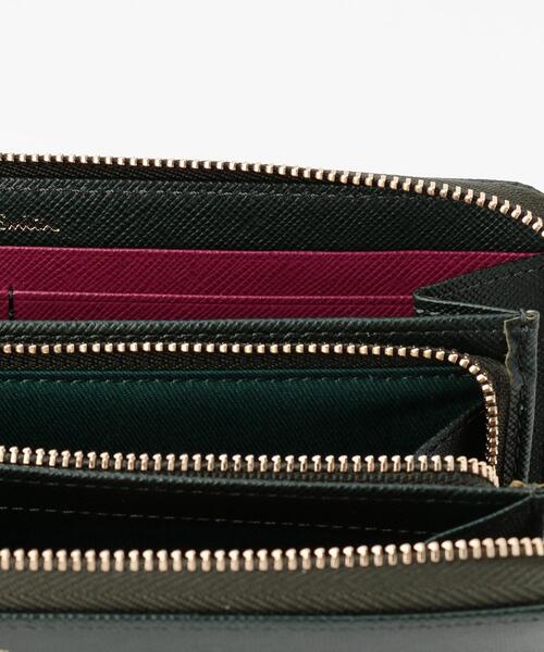 ポールスミス ラウンドジップ 長財布 スミシーハート ブラック 牛革 ポールスミス 長財布 スミシーハート ラウンドファスナー ブラック