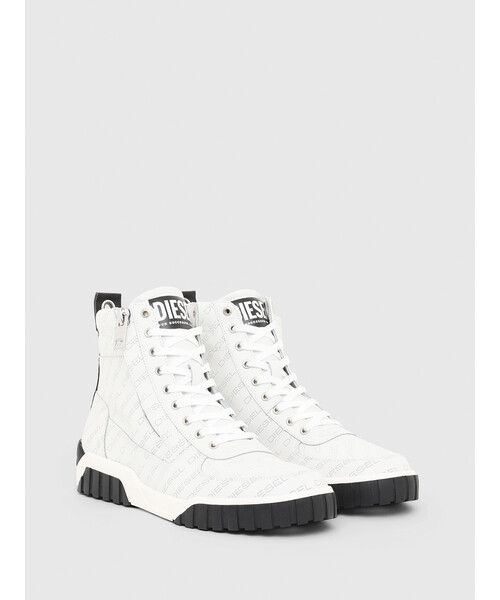 【DIESEL】ロゴ レザー ハイカット レースアップ スニーカー DIESEL】DVELOWS ハイカット レースアップ スニーカー