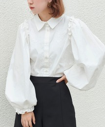 one after another NICE CLAUP | 袖ボリューム刺繍ブラウス(シャツ/ブラウス)