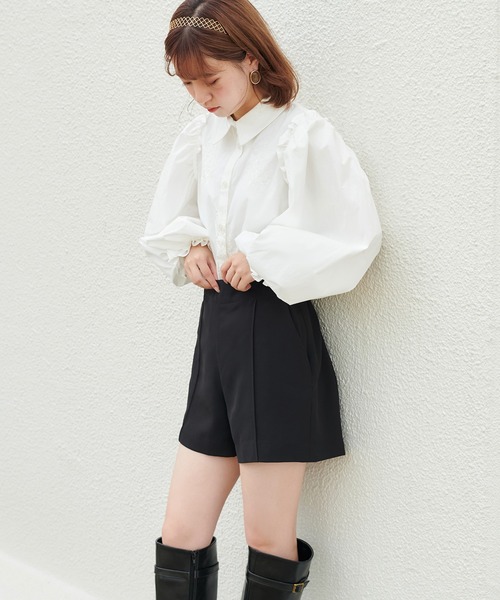 one after another NICE CLAUP（ワンアフターアナザーナイスクラップ）の「袖ボリューム刺繍ブラウス（シャツ/ブラウス・レディース・ベージュ/オフホワイト/チェック/グレー系その他・FREE）」の8枚目の写真