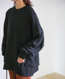 select MOCA | 2020 A/W ネックアシンメトリープルオーバー/ラウンドネックオーバーサイズコットンカットソー(Tシャツ/カットソー)