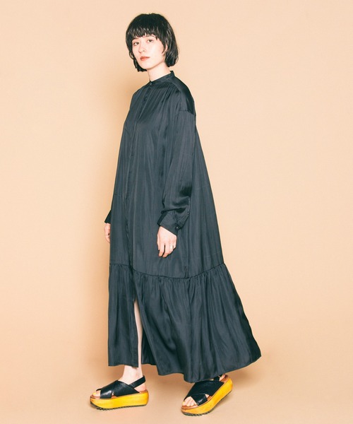 Rag American ワンピース セール Rag Cie アメリカンラグシー のファッション バンドカラーギャザーワンピース ワンピース American