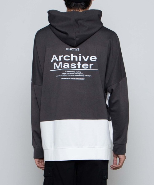 WEGO（ウィゴー）の「WEGO/ドルマンカラーブロックビッグシルエットパーカー（パーカー・メンズ・ベージュ/ネイビー/グレー・MEDIUM/LARGE）」の18枚目の写真