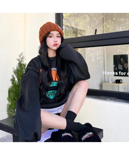 renoma paris ビッグロゴスウェット renoma PARIS トレーナー スウェット BIG LOGO LONG SLEEVE CREW