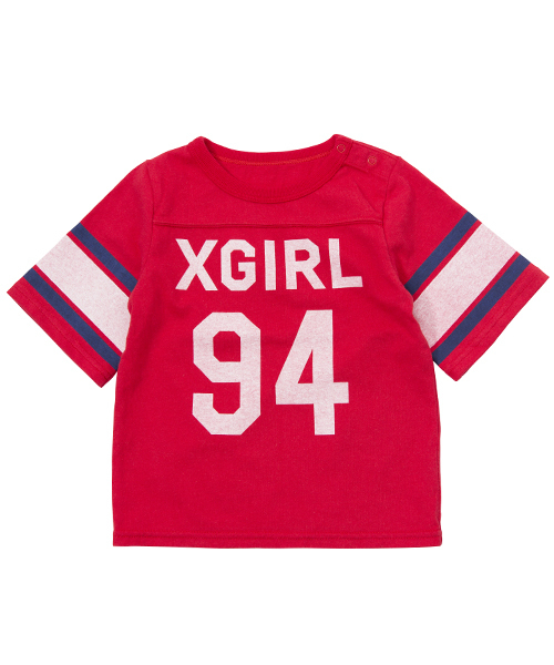 X-girl Stages（エックスガールステージス）の「NUMBERING H/S TEE(4T～7T)（Tシャツ/カットソー・キッズ・ホワイト/ネイビー/レッド・5T/6T/4T/7T）」の3枚目の写真
