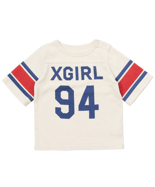 X-girl Stages（エックスガールステージス）の「NUMBERING H/S TEE(4T～7T)（Tシャツ/カットソー・キッズ・ホワイト/ネイビー/レッド・5T/6T/4T/7T）」の2枚目の写真