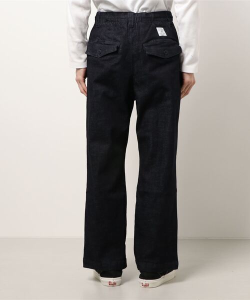 Ranch standard（ランチスタンダード）の「【Ranch Standard】ストレッチデニム 2タックパンツフレンチトラウザー/メンズ（デニムパンツ・メンズ・ブラック/インディゴブルー・M/L）」の5枚目の写真