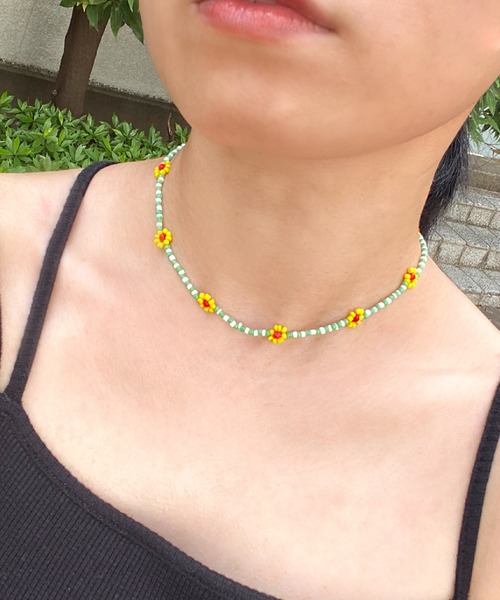 フラワーデザインビーズネックレス ネックレス Spinns スピンズ のファッション通販 Zozotown