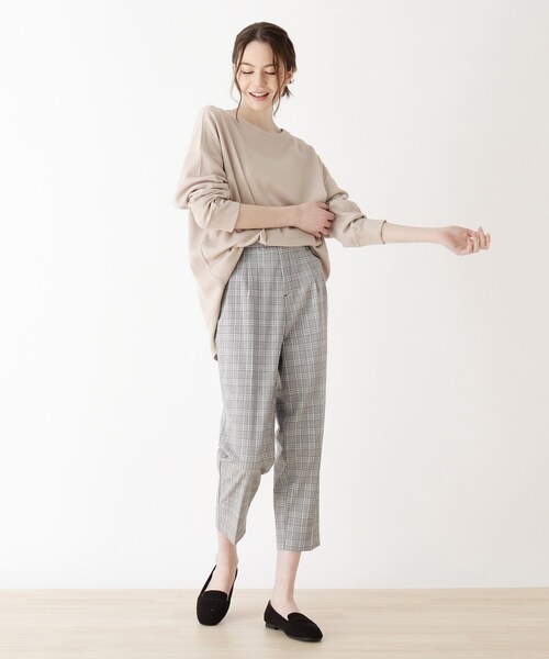 SHOO・LA・RUE（シューラルー）の「◆ワッフル前後2WAYロンT（Tシャツ/カットソー・レディース・チャコールグレー/ベージュ/オフホワイト・02/03/04）」の13枚目の写真