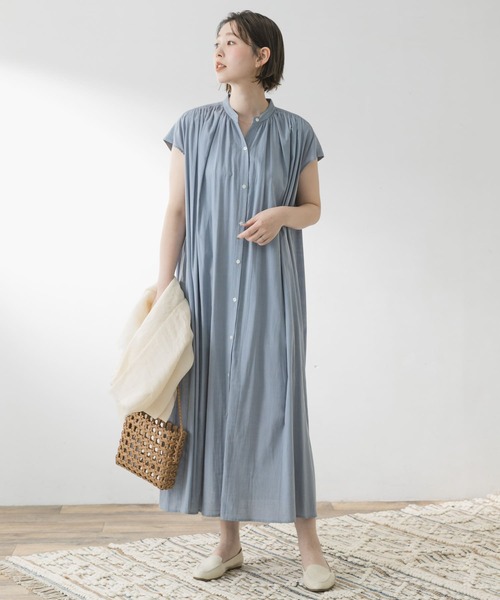 F By By By Rosso エフバイロッソ のファッション By シャツワンピース Rosso フレンチギャザーワンピース シャツワンピース F