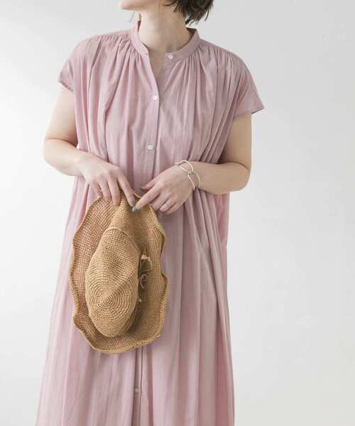 F by ROSSO（エフバイロッソ）の「F by ROSSO　フレンチギャザーワンピース∴（シャツワンピース・レディース・ホワイト/ライトブルー/ピンク・FREE）」の12枚目の写真