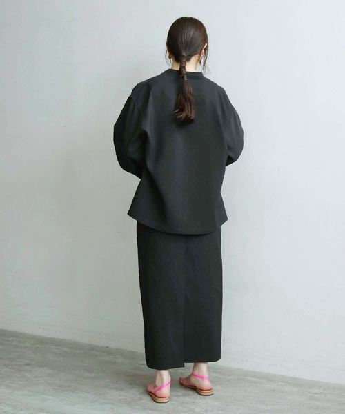 note et silence (ノートエシロンス)の「●△DICROS AIRO ベルト付ストレートスカート(スカート・レディース・ブラック/モカ・FREE)」の16枚目の写真