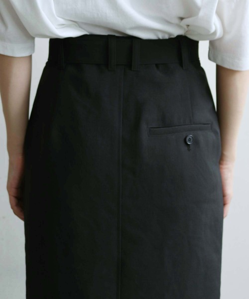 note et silence (ノートエシロンス)の「●△DICROS AIRO ベルト付ストレートスカート(スカート・レディース・ブラック/モカ・FREE)」の10枚目の写真