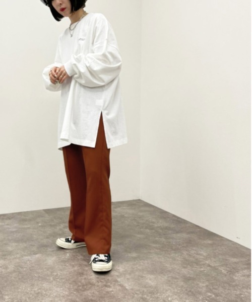 apres jour mignon(アプレジュールミニョン)の「アソートスリットロンT5 【ZOZOTOWN限定アイテム】(Tシャツ/カットソー・レディース・ブラック系その他/ブラック/アイボリー/ブラック系その他2/パープル/ホワイト系その他/ホワイト/オフホワイト/ホワイト系その他2・フリー/X-LARGE)」の14枚目の写真