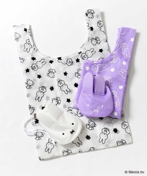 a.v.v（アーヴェヴェ）の「【数量限定】ミッフィーエコバッグ（エコバッグ/サブバッグ・キッズ・ホワイト/ライトパープル・120）」の2枚目の写真