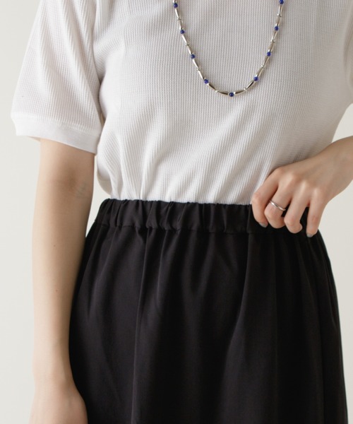 Kastane(カスタネ)の「タイプライターストレッチティアードスカート(スカート・レディース・ブラック/サックスブルー/イエロー・FREE)」の9枚目の写真