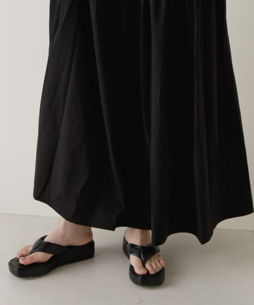 Kastane(カスタネ)の「タイプライターストレッチティアードスカート(スカート・レディース・ブラック/サックスブルー/イエロー・FREE)」の10枚目の写真