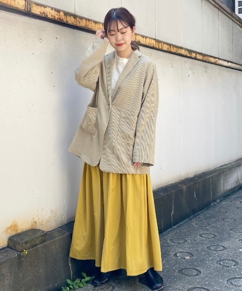 Kastane(カスタネ)の「タイプライターストレッチティアードスカート(スカート・レディース・ブラック/サックスブルー/イエロー・FREE)」の19枚目の写真