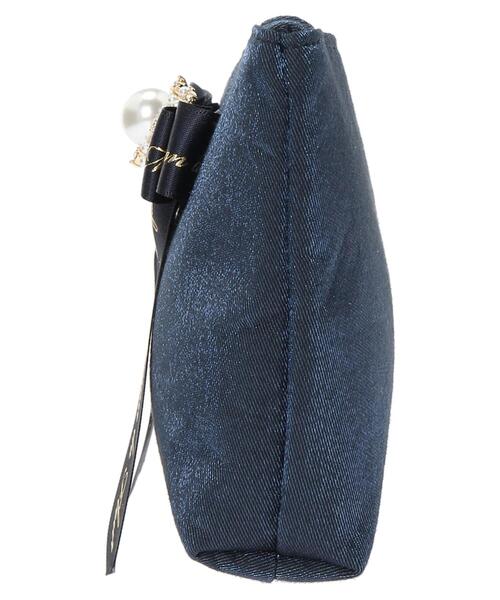 Maison de FLEUR（メゾンドフルール）の「パールビジューミニポーチ（ポーチ・レディース・ブラック/ネイビー/ピンク・FREE）」の7枚目の写真