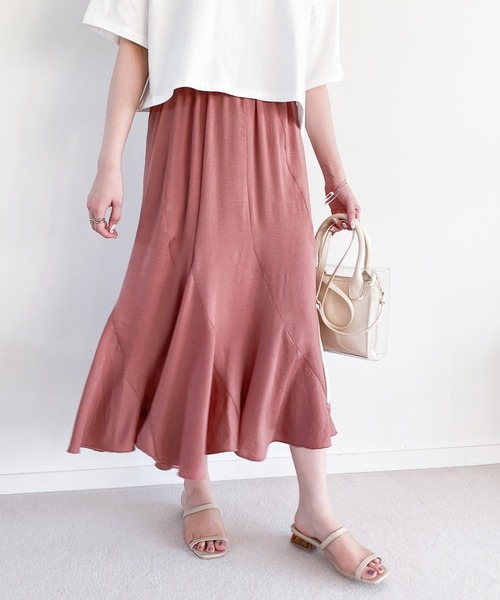 Heather(ヘザー)の「パネルキリカエマーメイドスカート 949142(スカート・レディース・グレー/ピンク/アイボリー・FREE)」の3枚目の写真