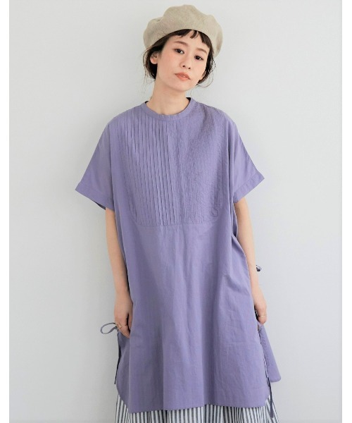 Libra Cue（リブラ キュー）の「ピンタックサイドリボンブラウス（シャツ/ブラウス・レディース・ホワイト/ブラック/パープル/ライトグリーン・FREE）」の4枚目の写真