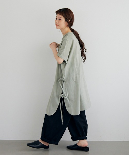 Libra Cue（リブラ キュー）の「ピンタックサイドリボンブラウス（シャツ/ブラウス・レディース・ホワイト/ブラック/パープル/ライトグリーン・FREE）」の16枚目の写真