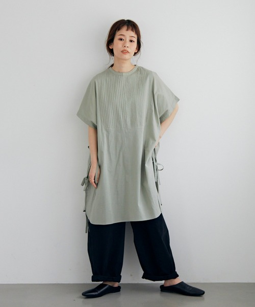 Libra Cue（リブラ キュー）の「ピンタックサイドリボンブラウス（シャツ/ブラウス・レディース・ホワイト/ブラック/パープル/ライトグリーン・FREE）」の9枚目の写真