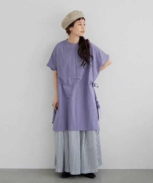 Libra Cue（リブラ キュー）の「ピンタックサイドリボンブラウス（シャツ/ブラウス・レディース・ホワイト/ブラック/パープル/ライトグリーン・FREE）」の7枚目の写真