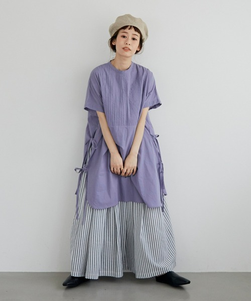 Libra Cue（リブラ キュー）の「ピンタックサイドリボンブラウス（シャツ/ブラウス・レディース・ホワイト/ブラック/パープル/ライトグリーン・FREE）」の17枚目の写真