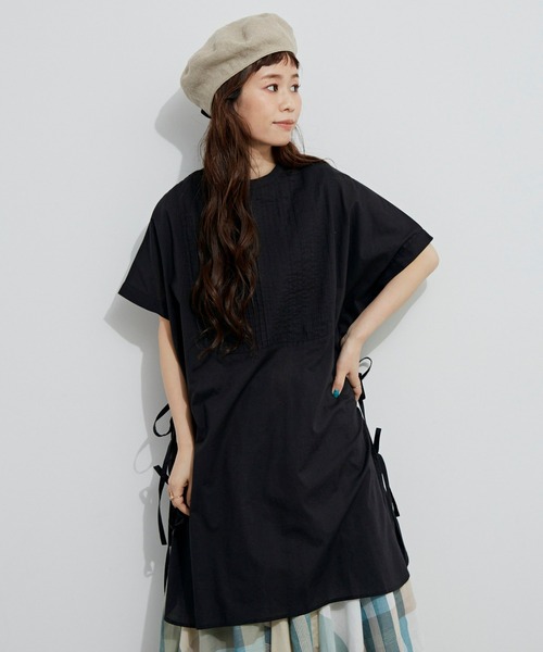 Libra Cue（リブラ キュー）の「ピンタックサイドリボンブラウス（シャツ/ブラウス・レディース・ホワイト/ブラック/パープル/ライトグリーン・FREE）」の15枚目の写真