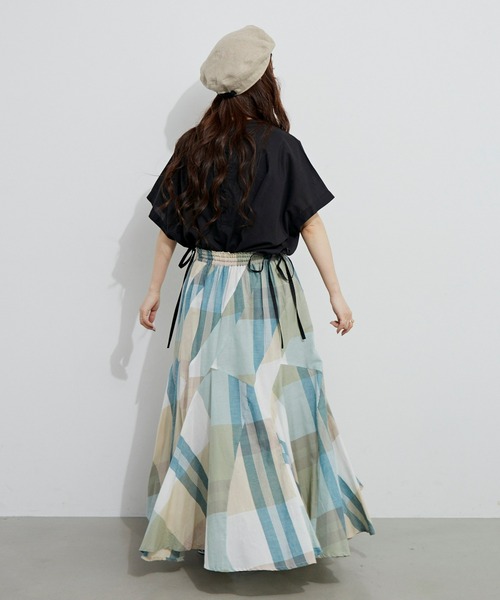 Libra Cue（リブラ キュー）の「ピンタックサイドリボンブラウス（シャツ/ブラウス・レディース・ホワイト/ブラック/パープル/ライトグリーン・FREE）」の8枚目の写真