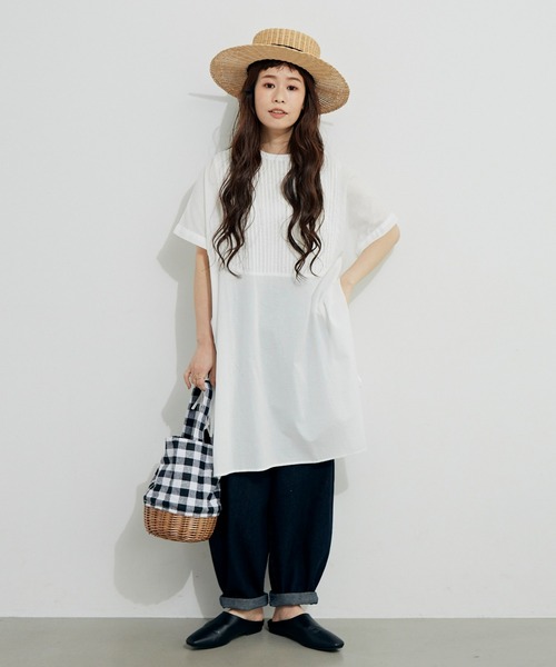 Libra Cue（リブラ キュー）の「ピンタックサイドリボンブラウス（シャツ/ブラウス・レディース・ホワイト/ブラック/パープル/ライトグリーン・FREE）」の22枚目の写真