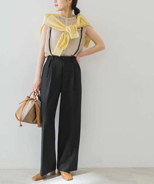 URBAN RESEARCH(アーバンリサーチ)の「サス付きストレートパンツ(その他パンツ・レディース・ブラック/パープル/ホワイト系その他・34/36/38)」の3枚目の写真