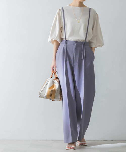 URBAN RESEARCH(アーバンリサーチ)の「サス付きストレートパンツ(その他パンツ・レディース・ブラック/パープル/ホワイト系その他・34/36/38)」の20枚目の写真