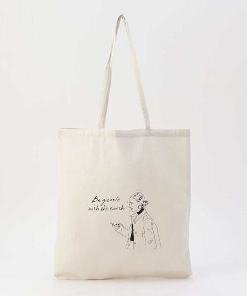 NOLLEY’S（ノーリーズ）の「リサイクルコットンエコトートバッグ（トートバッグ・レディース・ホワイト系その他4/ホワイト系その他5/ホワイト系その他6・FREE）」の2枚目の写真