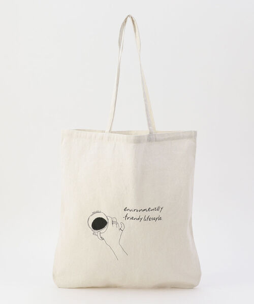 NOLLEY’S（ノーリーズ）の「リサイクルコットンエコトートバッグ（トートバッグ・レディース・ホワイト系その他4/ホワイト系その他5/ホワイト系その他6・FREE）」の3枚目の写真
