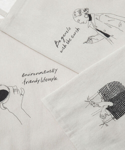 NOLLEY’S（ノーリーズ）の「リサイクルコットンエコトートバッグ（トートバッグ・レディース・ホワイト系その他4/ホワイト系その他5/ホワイト系その他6・FREE）」の8枚目の写真