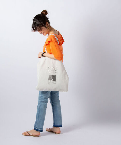 NOLLEY’S（ノーリーズ）の「リサイクルコットンエコトートバッグ（トートバッグ・レディース・ホワイト系その他4/ホワイト系その他5/ホワイト系その他6・FREE）」の12枚目の写真