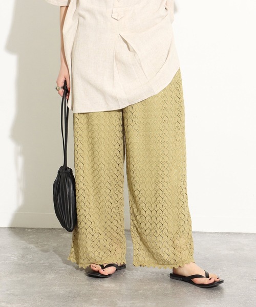 Factor=（ファクターイコール）の「総レースストレートイージーパンツ（その他パンツ・レディース・ブラック/カーキ/イエロー・FREE）」の3枚目の写真