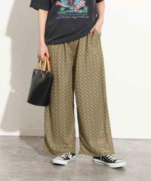 Factor=（ファクターイコール）の「総レースストレートイージーパンツ（その他パンツ・レディース・ブラック/カーキ/イエロー・FREE）」の11枚目の写真