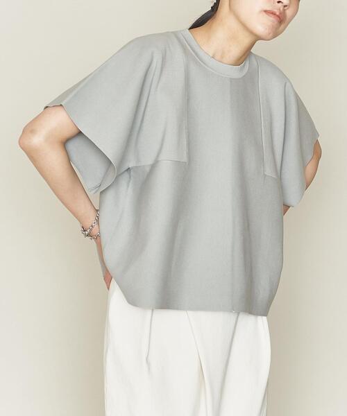 ASTRAET（アストラット）の「＜ASTRAET（アストラット）＞16G ミラノリブ クルーネック プルオーバーニット（ニット/セーター・レディース・オフホワイト/ライトグレー・FREE）」の8枚目の写真