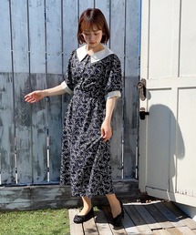 リボン柄レトロOP