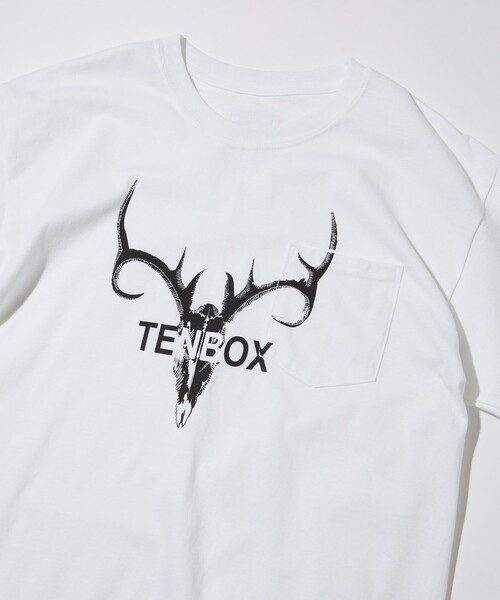 TENBOX（テンボックス）の「TENBOX/10匣/テンボックス DEER SKULL TEE/ディアスカル Tシャツ（Tシャツ/カットソー・メンズ・ホワイト・MEDIUM/X-LARGE/XX-LARGE/LARGE）」の5枚目の写真