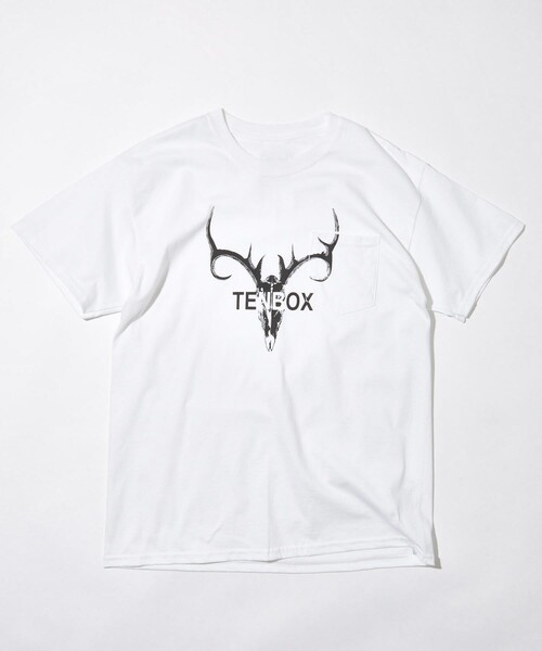 TENBOX（テンボックス）の「TENBOX/10匣/テンボックス DEER SKULL TEE/ディアスカル Tシャツ（Tシャツ/カットソー・メンズ・ホワイト・MEDIUM/X-LARGE/XX-LARGE/LARGE）」の4枚目の写真