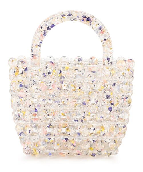 ANEVER（アンエバー）の「【DAHLIA】ビーズニッティング バッグ（ハンドバッグ・レディース・ホワイト系・F）」の2枚目の写真