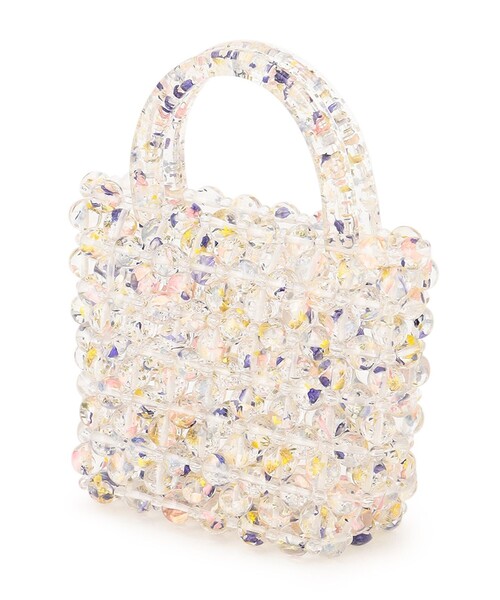 ANEVER（アンエバー）の「【DAHLIA】ビーズニッティング バッグ（ハンドバッグ・レディース・ホワイト系・F）」の4枚目の写真